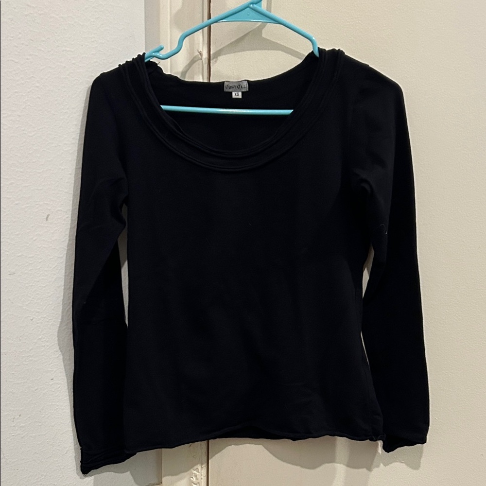 Vintage Just Jill Black Long Sleeve Women's Top